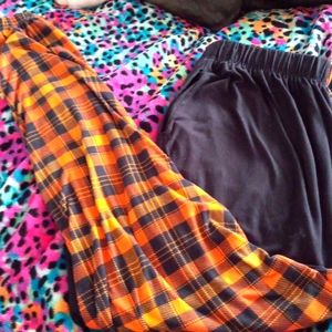 Orange and black sweatpants